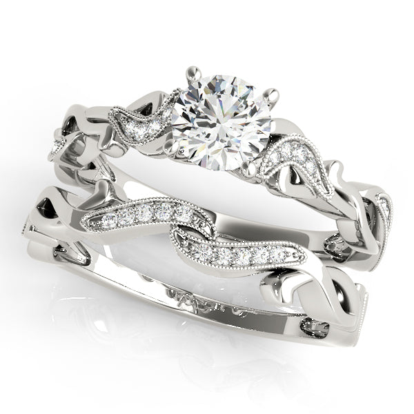 With Twisted Shank Diamond Engagement Ring · 0.10 ct tw