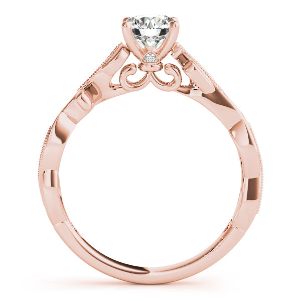 With Twisted Shank Diamond Engagement Ring · 0.10 ct tw