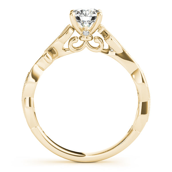 With Twisted Shank Diamond Engagement Ring · 0.10 ct tw