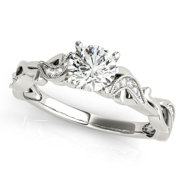 With Twisted Shank Diamond Engagement Ring · 0.10 ct tw
