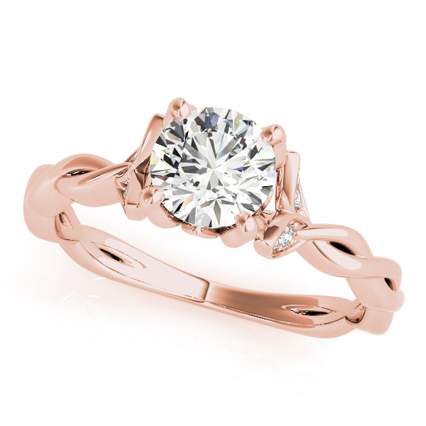 Round With Twisted Shank Diamond Engagement Ring · 1.07 ct tw