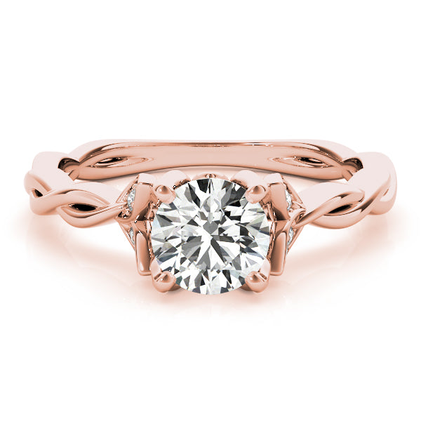 Round With Twisted Shank Diamond Engagement Ring · 1.07 ct tw