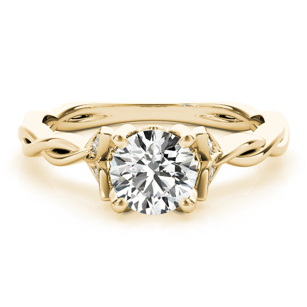 Round With Twisted Shank Diamond Engagement Ring · 1.07 ct tw