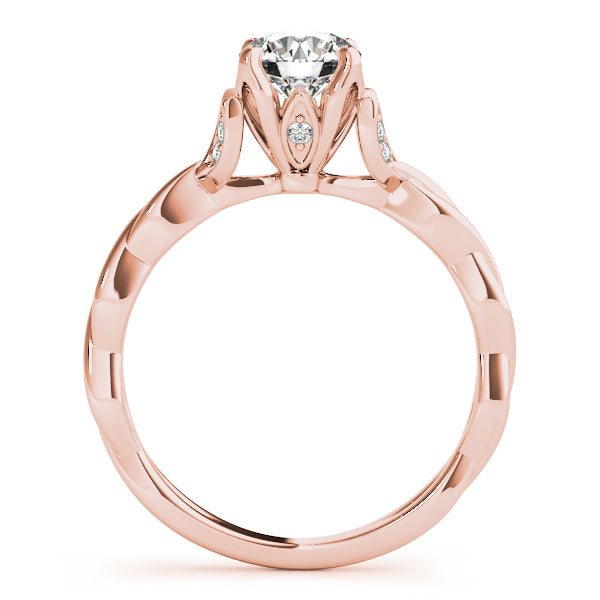 Round With Twisted Shank Diamond Engagement Ring · 1.07 ct tw