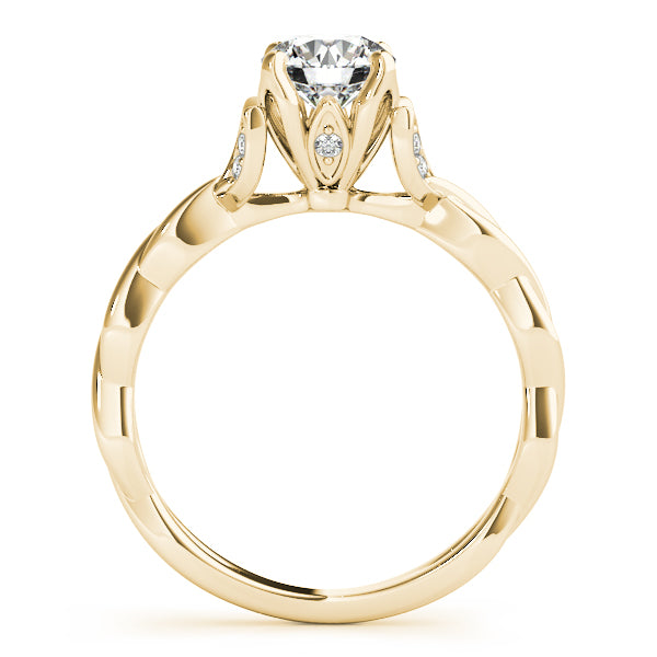 Round With Twisted Shank Diamond Engagement Ring · 1.07 ct tw