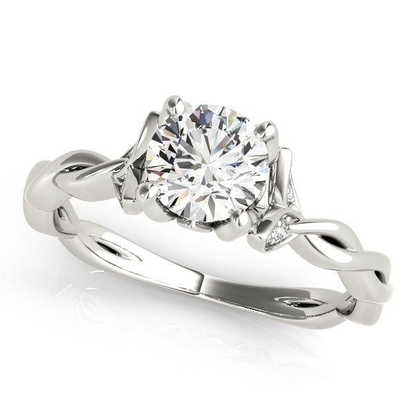 Round With Twisted Shank Diamond Engagement Ring · 1.07 ct tw