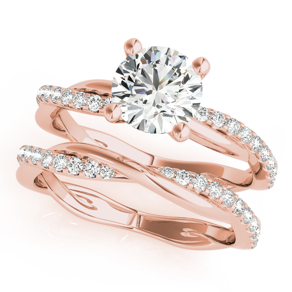 Round Twisted Diamond Shank Engagement Ring · 2.66 ct tw