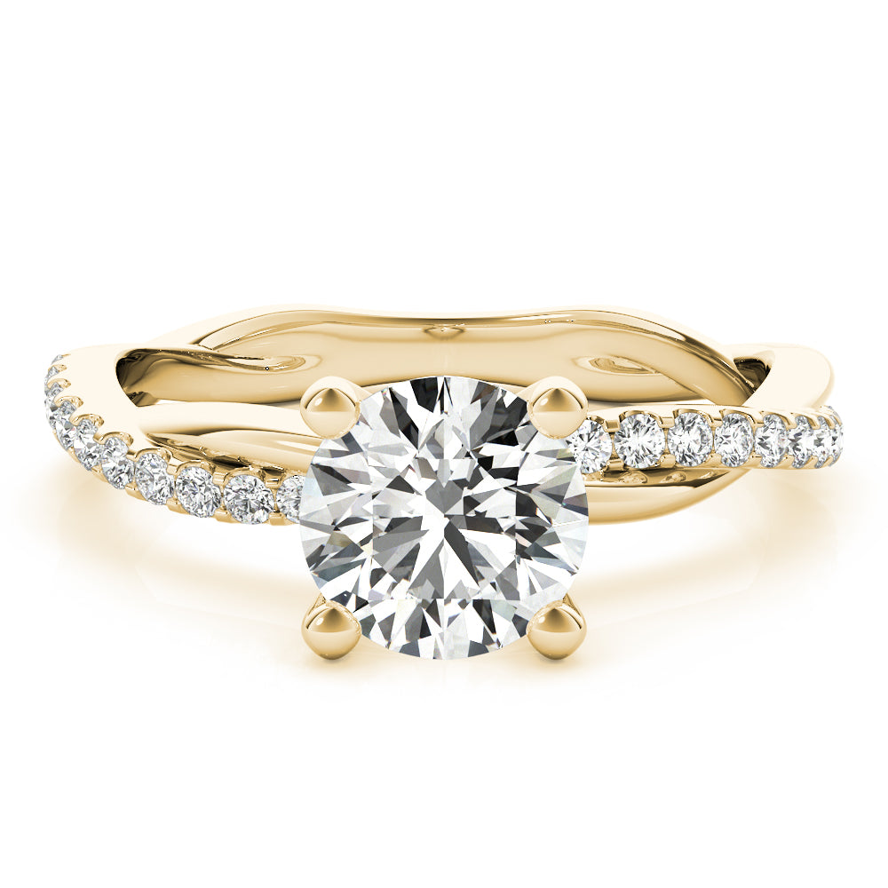Round Twisted Diamond Shank Engagement Ring · 2.66 ct tw