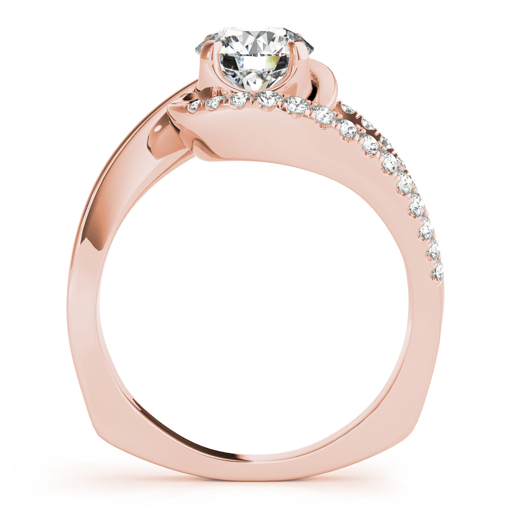 Round Bypass Euro Shank Diamond Engagement Ring · 1.24 ct tw