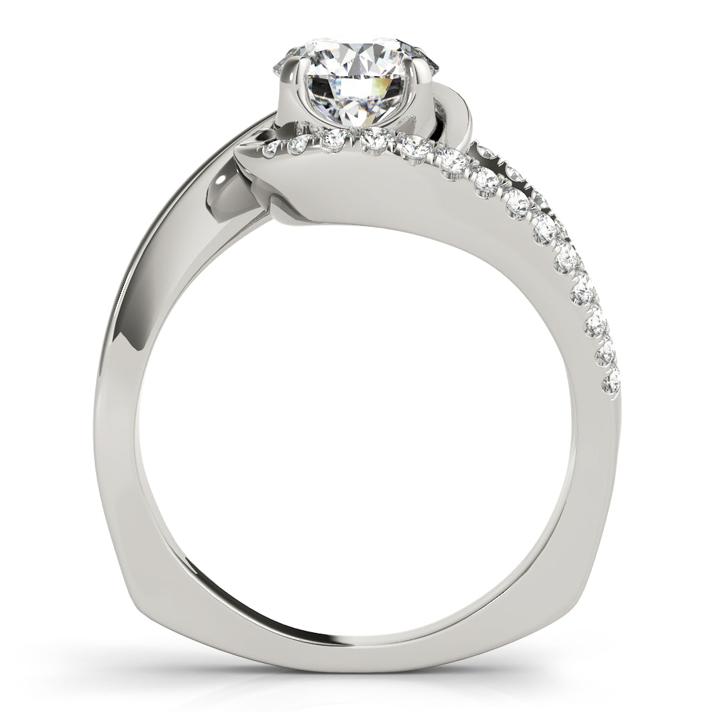 Round Bypass Euro Shank Diamond Engagement Ring · 1.24 ct tw