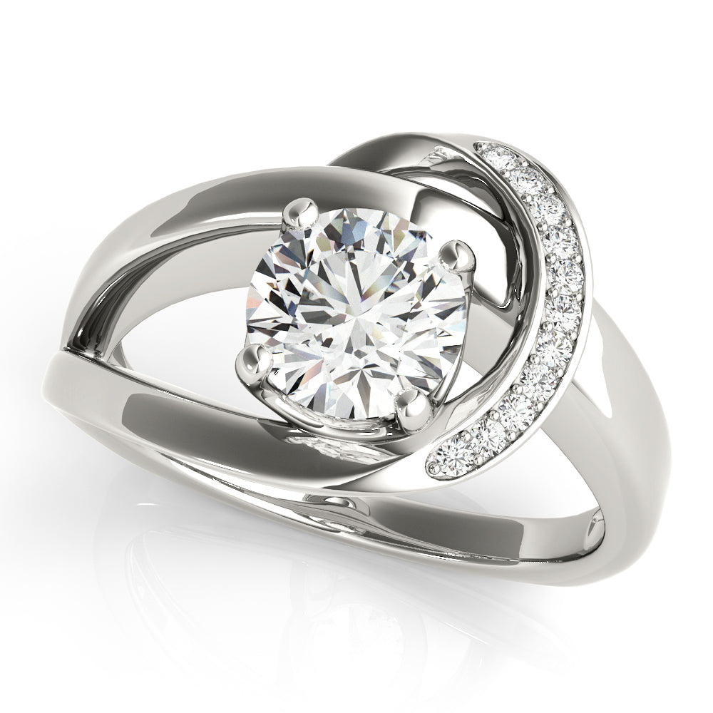 Round Bypass Diamond Engagement Ring · 1.06 ct tw