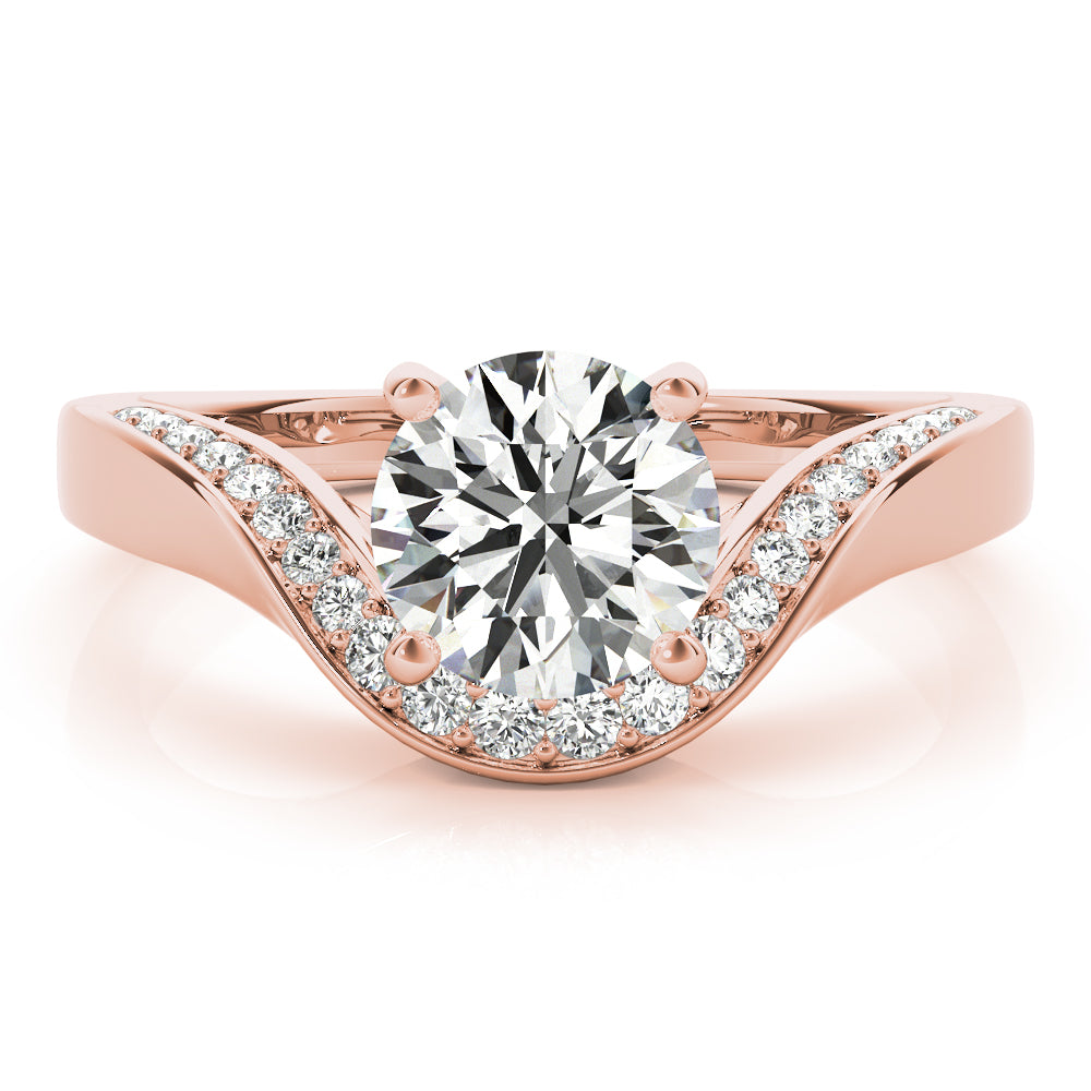 Round Euro Shank Diamond Engagement Ring · 0.91 ct tw