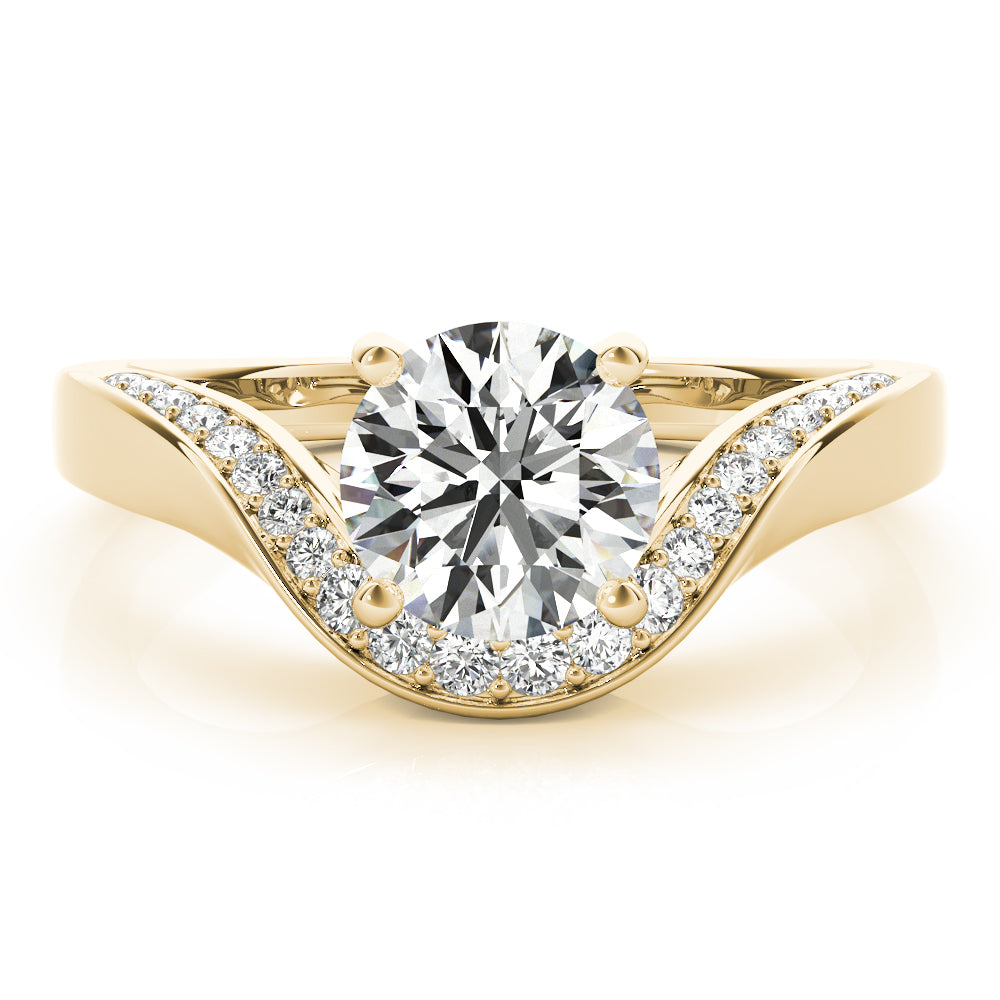 Round Euro Shank Diamond Engagement Ring · 1.16 ct tw