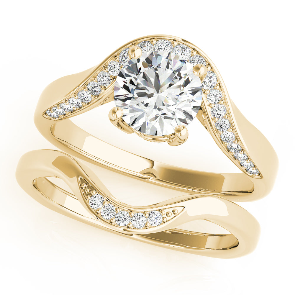 Round Euro Shank Diamond Engagement Ring · 1.16 ct tw
