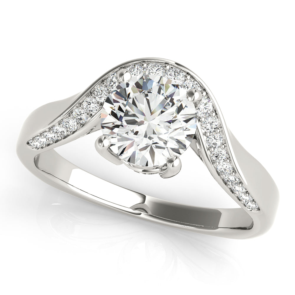 Round Euro Shank Diamond Engagement Ring · 1.66 ct tw