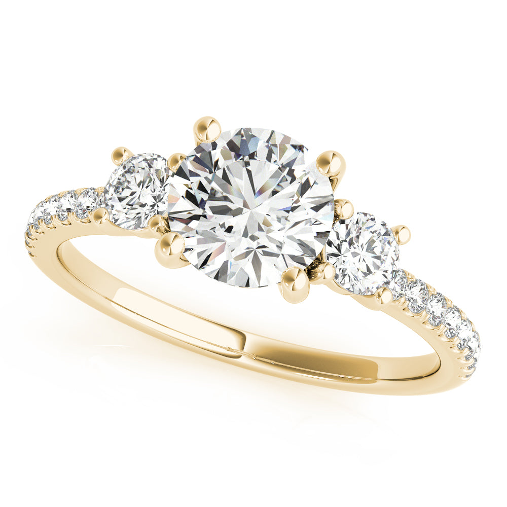 Round Three-Stone Diamond Engagement Ring · 0.40 ct tw
