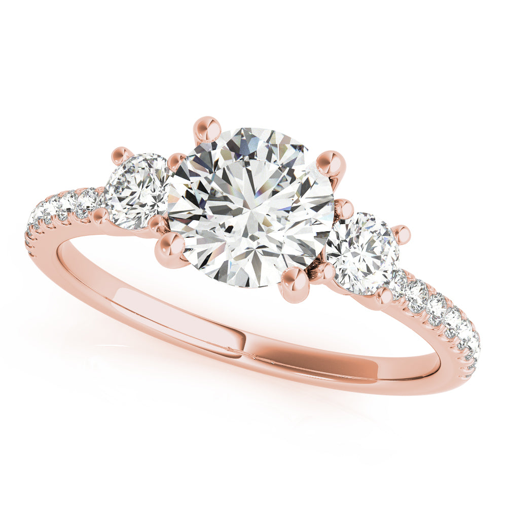 Round Three-Stone Diamond Engagement Ring · 0.40 ct tw