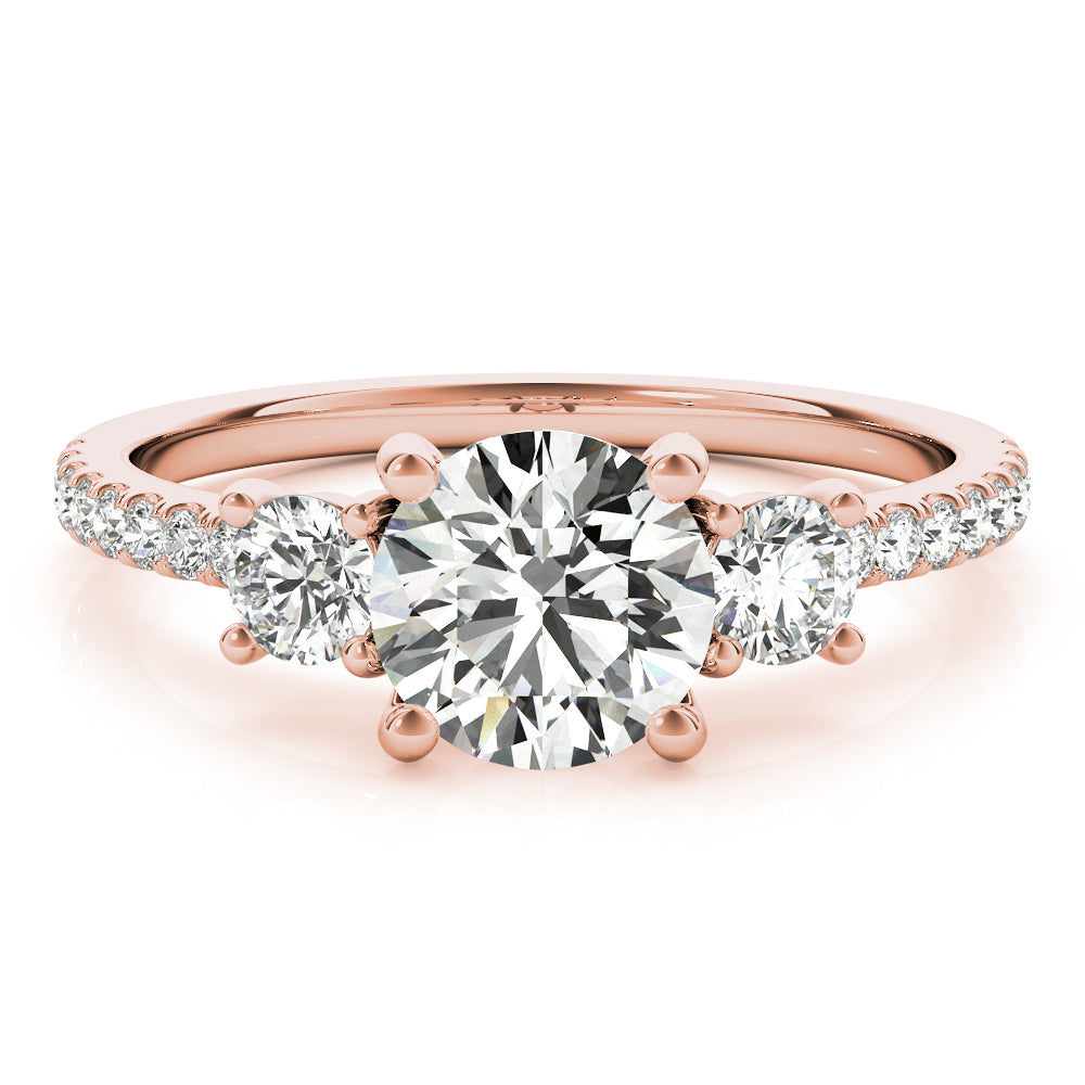 Round Three-Stone Diamond Engagement Ring · 1.40 ct tw