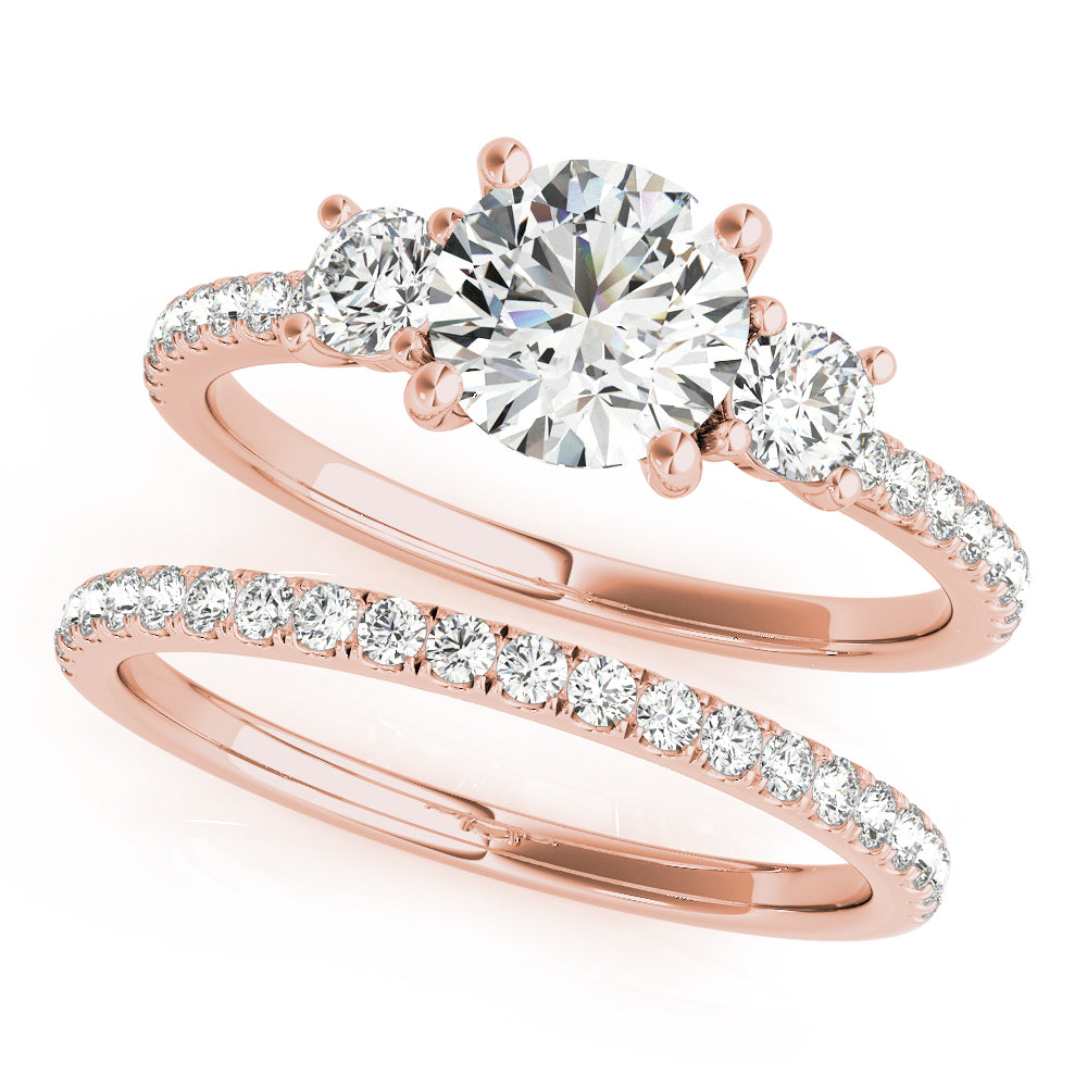 Round Three-Stone Diamond Engagement Ring · 1.15 ct tw