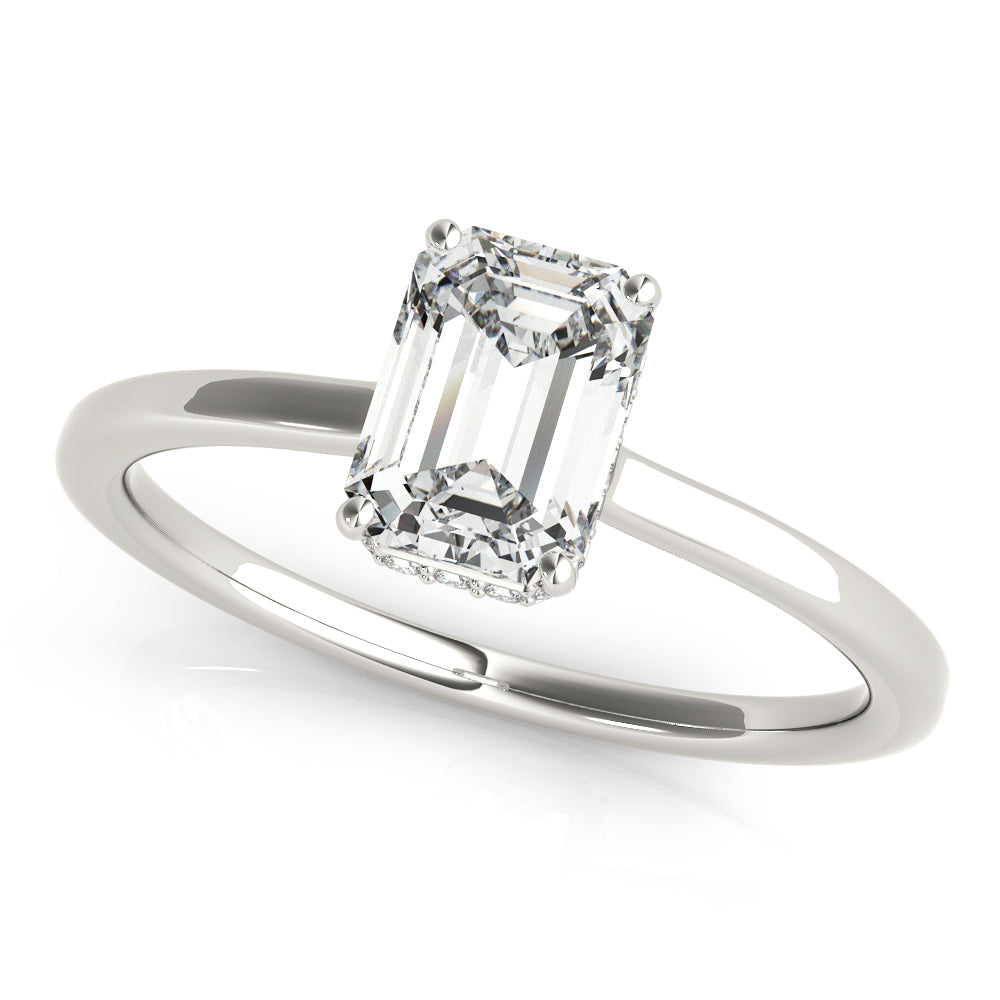 Emerald Cut Diamond Engagement Ring · 0.12 ct tw