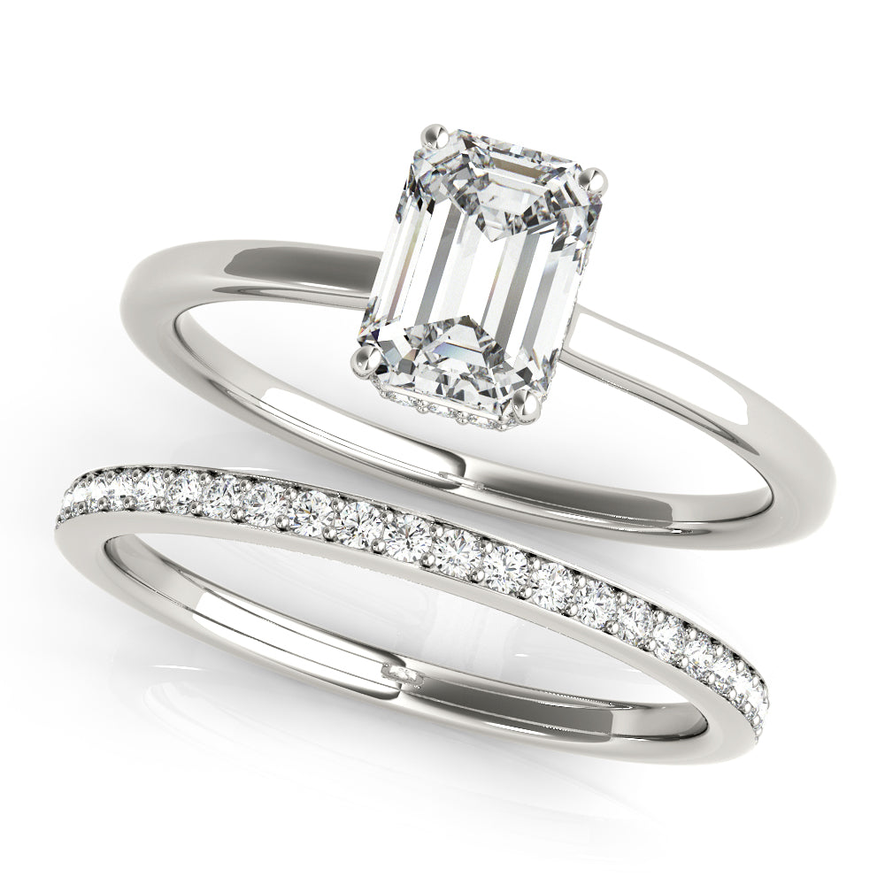 Emerald Cut Diamond Engagement Ring · 0.10 ct tw