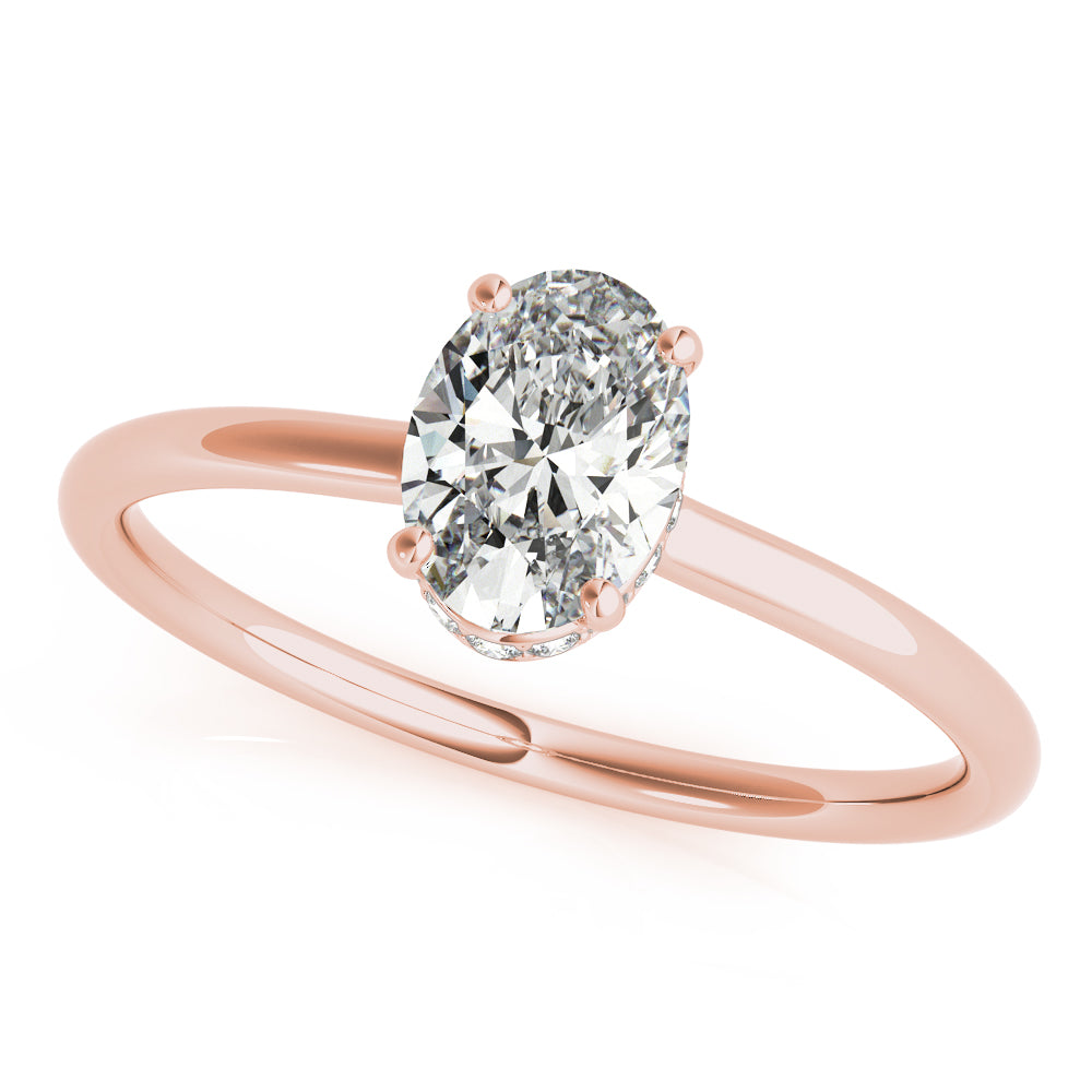 Oval Diamond Engagement Ring · 0.10 ct tw