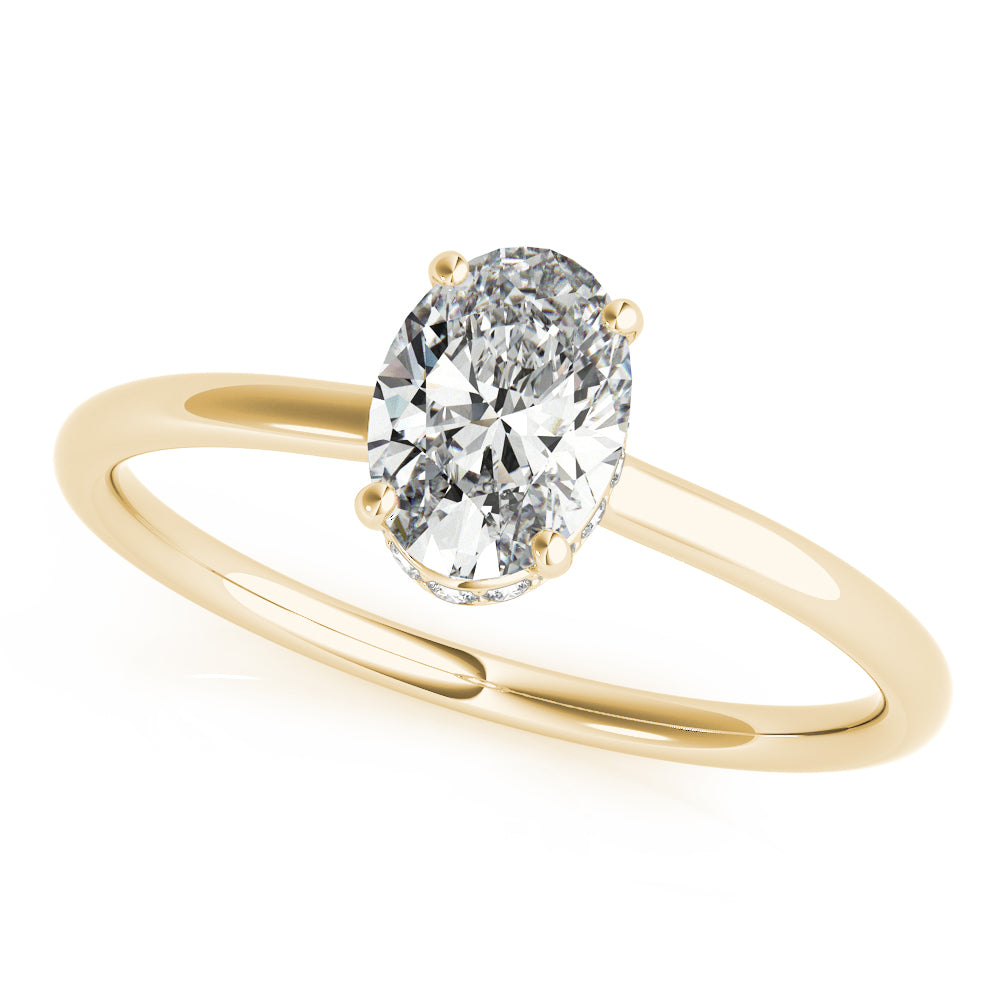 Oval Diamond Engagement Ring · 0.09 ct tw