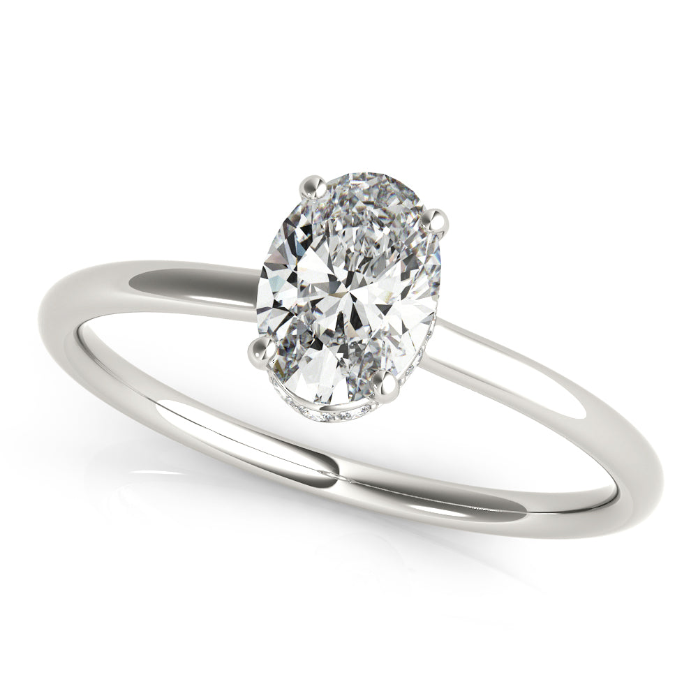 Oval Diamond Engagement Ring · 0.10 ct tw