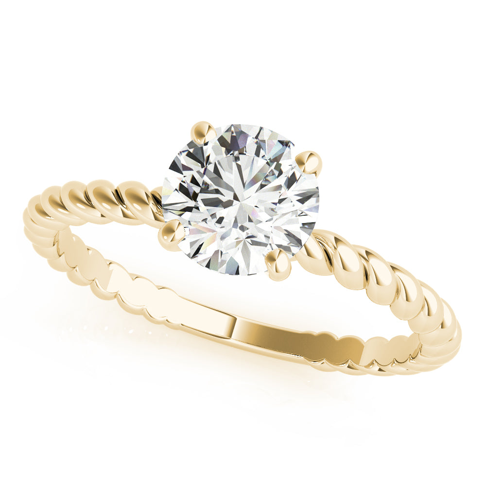 Round Twisted Shank Center Diamond Engagement Ring · 1.00 ct tw