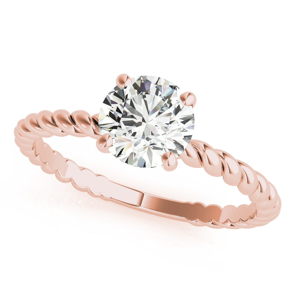 Round Twisted Shank Center Diamond Engagement Ring · 2.00 ct tw