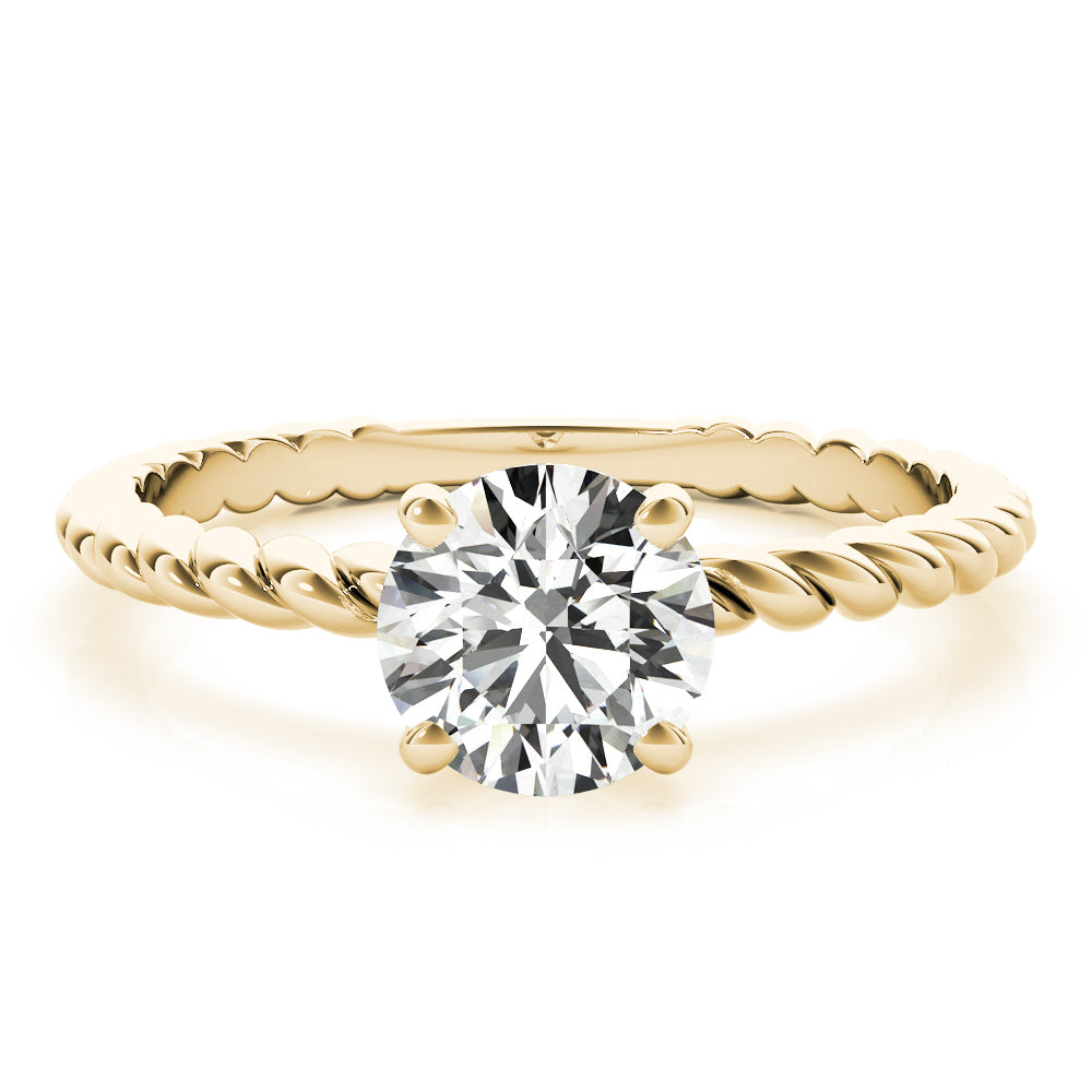 Round Twisted Shank Center Diamond Engagement Ring · 1.00 ct tw