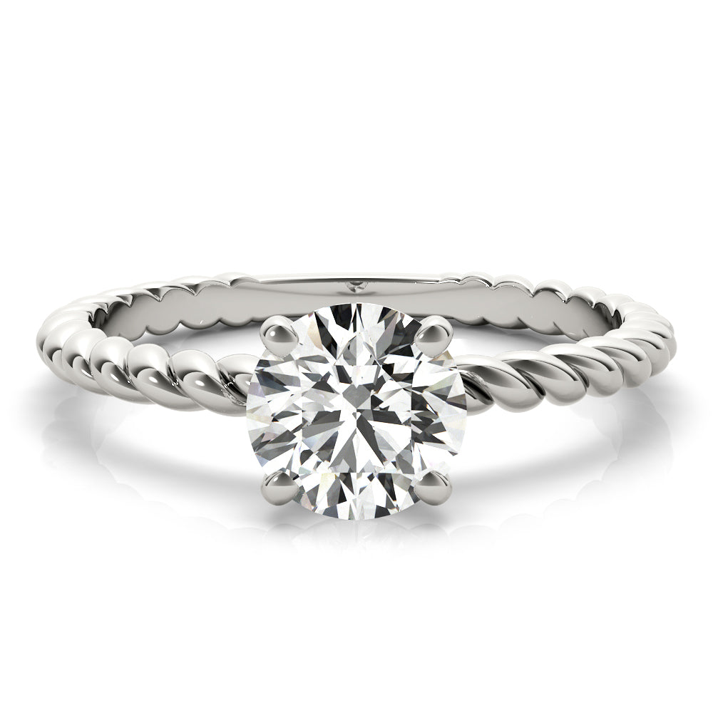 Round Twisted Shank Center Diamond Engagement Ring · 2.00 ct tw
