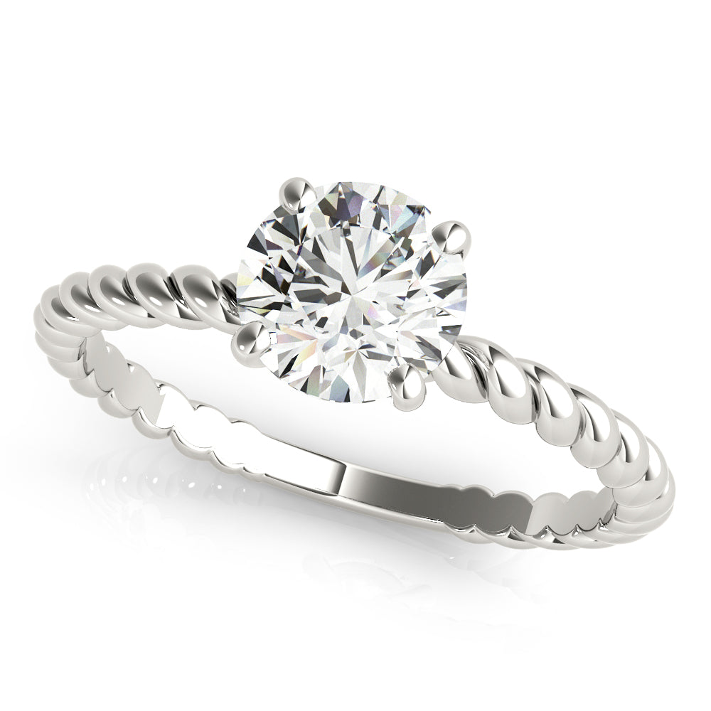 Round Twisted Shank Center Diamond Engagement Ring · 1.00 ct tw