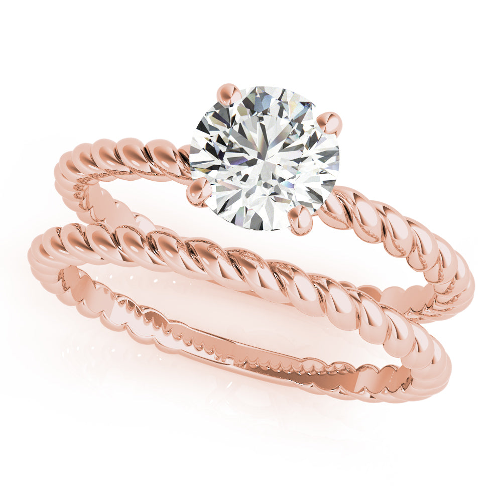 Round Twisted Shank Center Diamond Engagement Ring · 2.50 ct tw