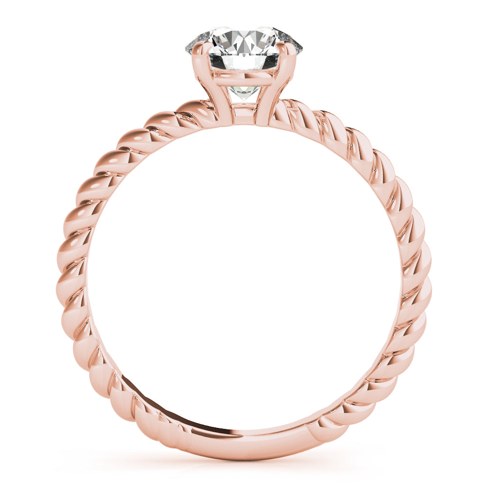Round Twisted Shank Center Diamond Engagement Ring · 1.00 ct tw