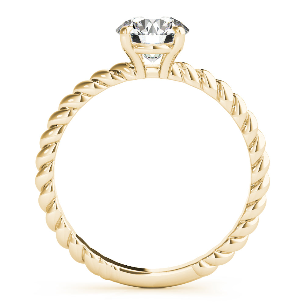 Round Twisted Shank Center Diamond Engagement Ring · 1.50 ct tw