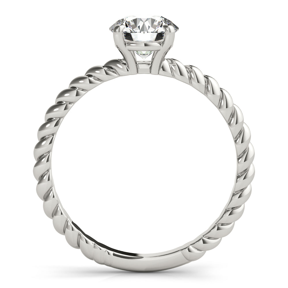 Round Twisted Shank Center Diamond Engagement Ring · 1.50 ct tw