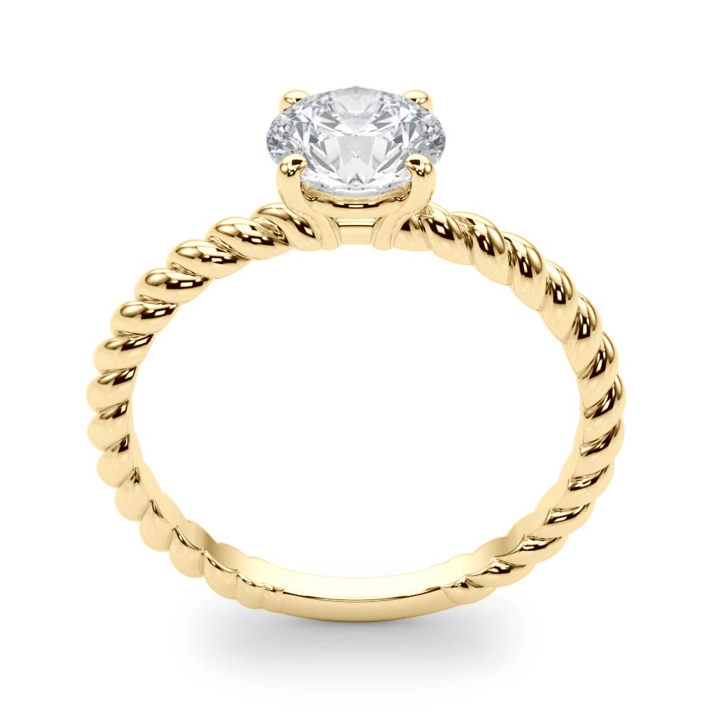 Round Twisted Shank Center Diamond Engagement Ring · 1.00 ct tw