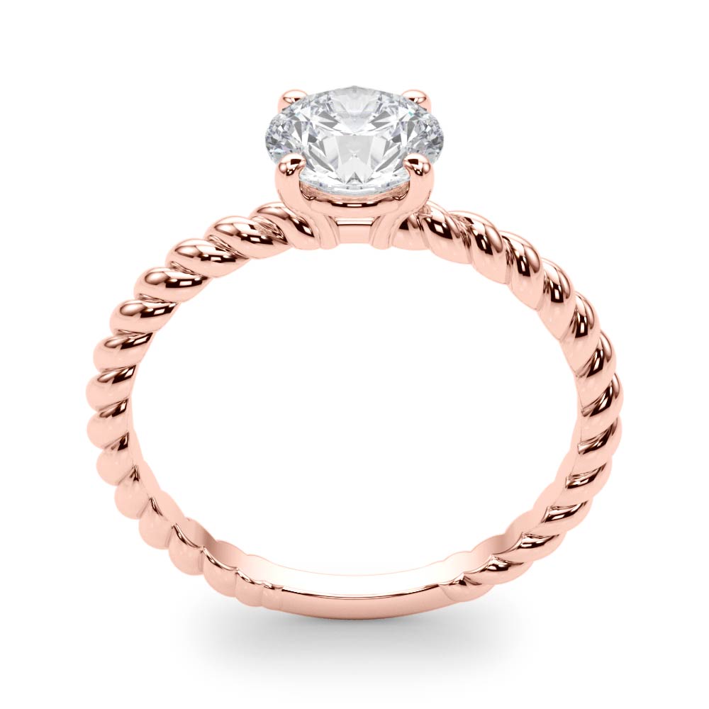 Round Twisted Shank Center Diamond Engagement Ring · 1.00 ct tw
