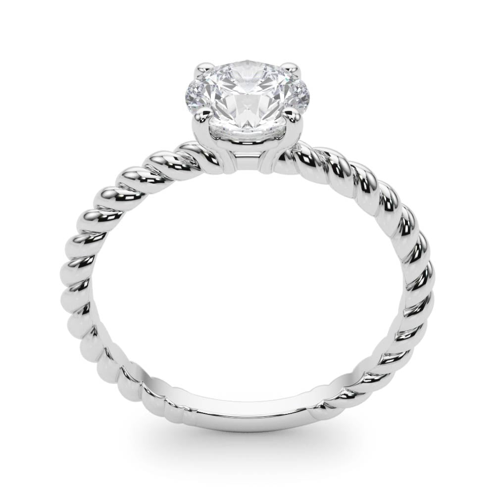 Round Twisted Shank Center Diamond Engagement Ring · 1.00 ct tw