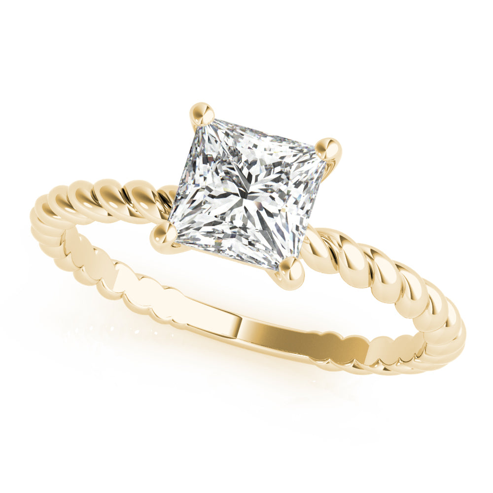 Square Twisted Shank Princess Diamond Engagement Ring · 0.75 ct tw