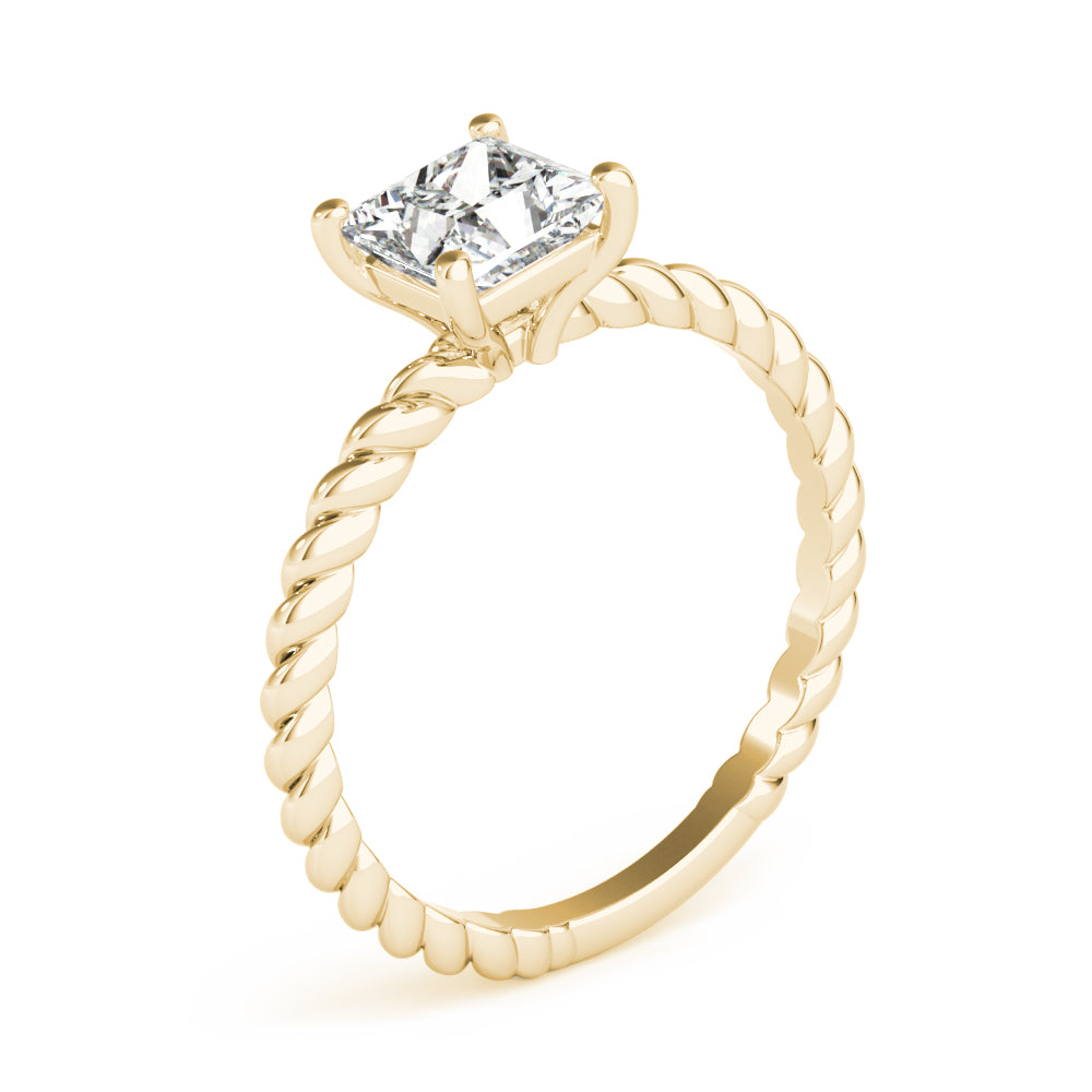 Square Twisted Shank Princess Diamond Engagement Ring · 0.60 ct tw