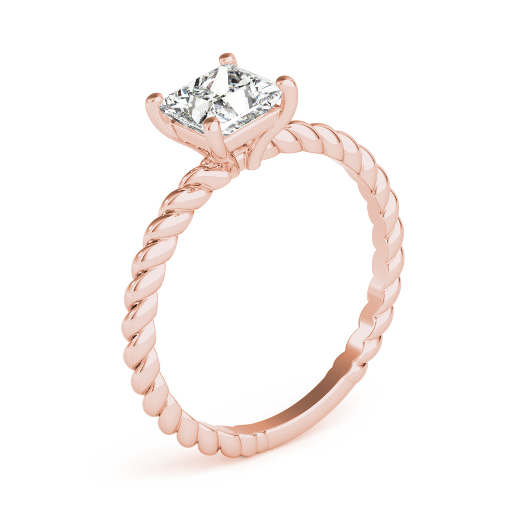 Square Twisted Shank Princess Diamond Engagement Ring · 0.60 ct tw