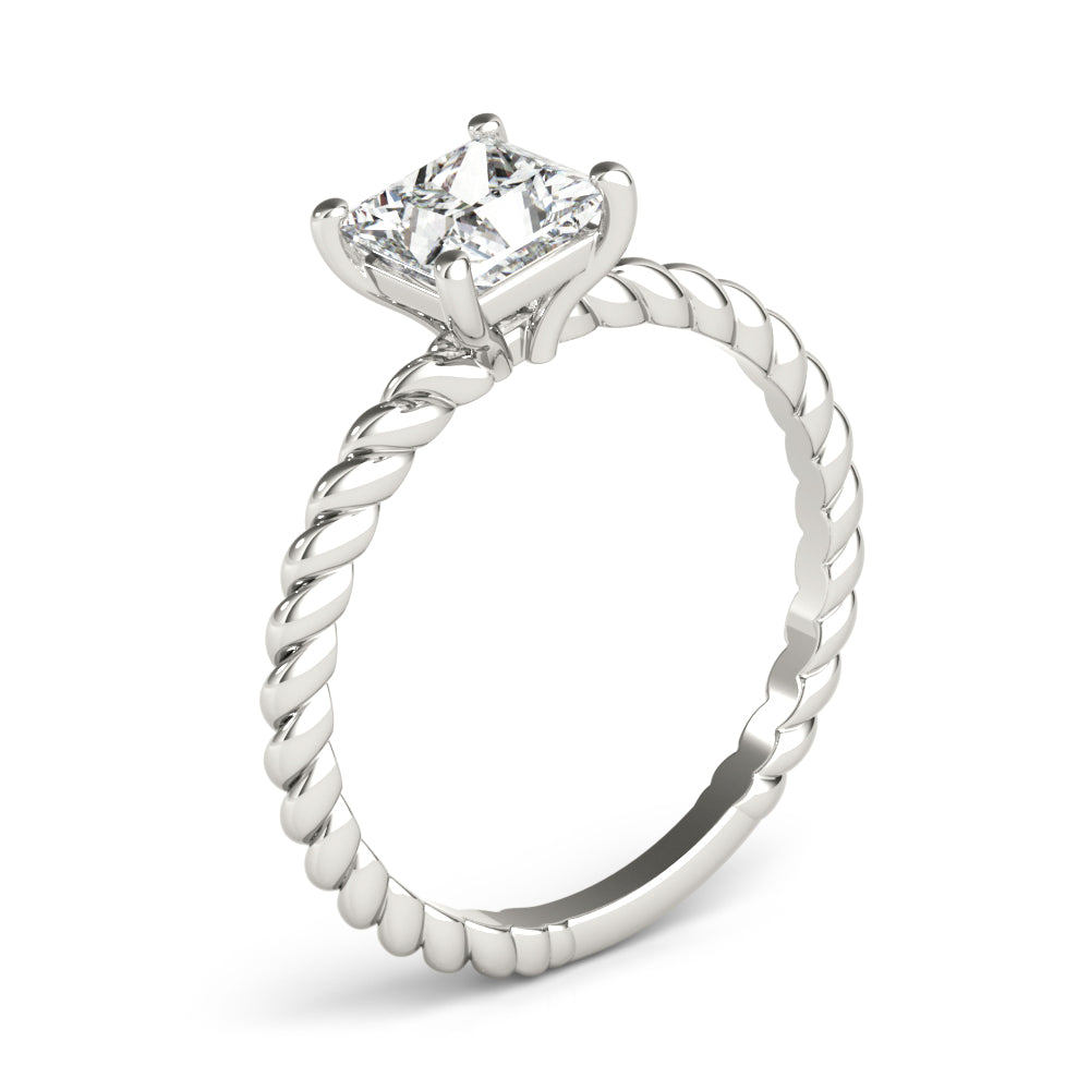 Square Twisted Shank Princess Diamond Engagement Ring · 0.75 ct tw