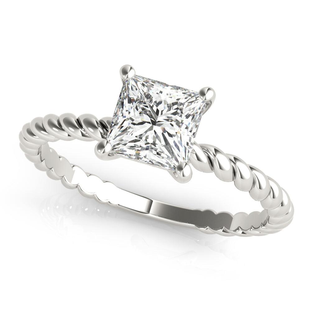 Square Twisted Shank Princess Diamond Engagement Ring · 0.60 ct tw