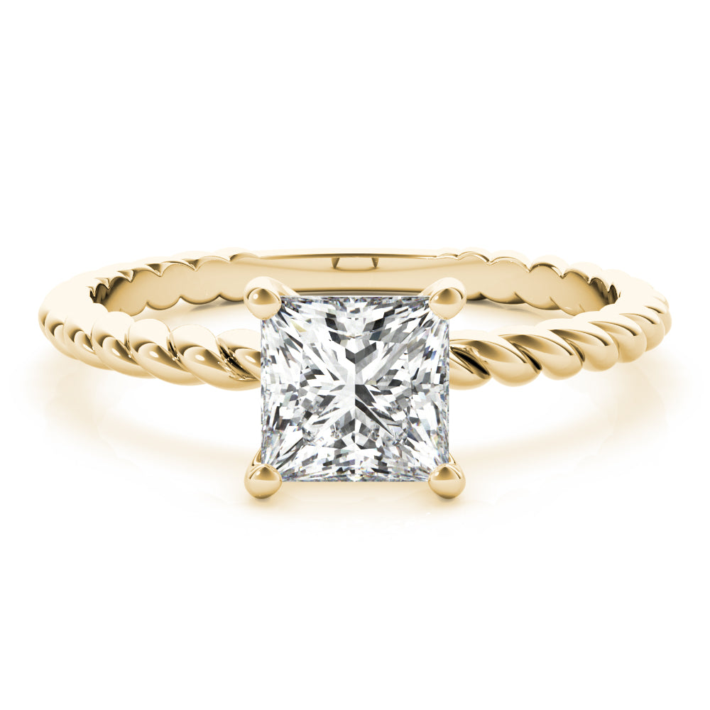 Square Twisted Shank Princess Diamond Engagement Ring · 0.60 ct tw