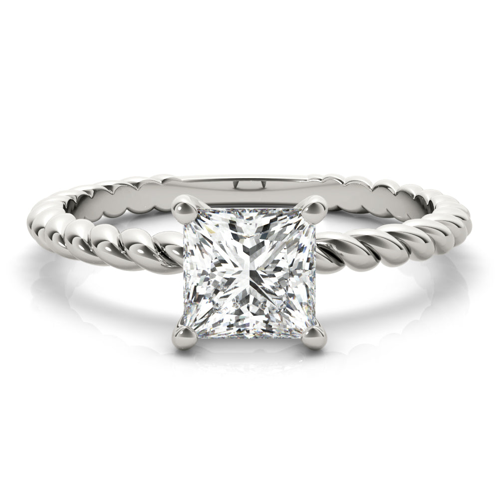 Square Twisted Shank Princess Diamond Engagement Ring · 0.60 ct tw