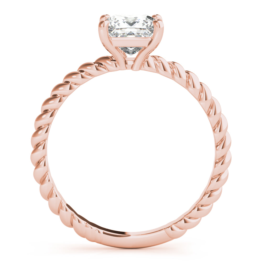 Square Twisted Shank Princess Diamond Engagement Ring · 0.60 ct tw