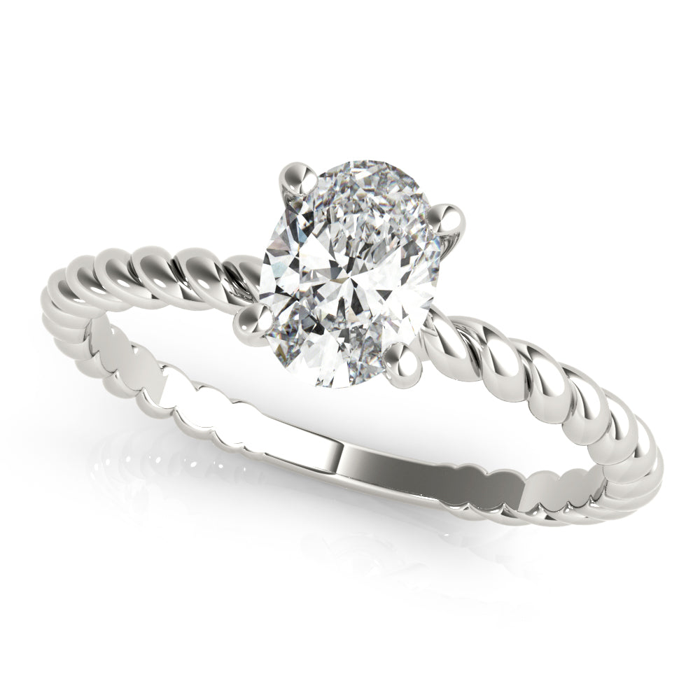 Oval Twisted Shank Center Diamond Engagement Ring · 2.00 ct tw
