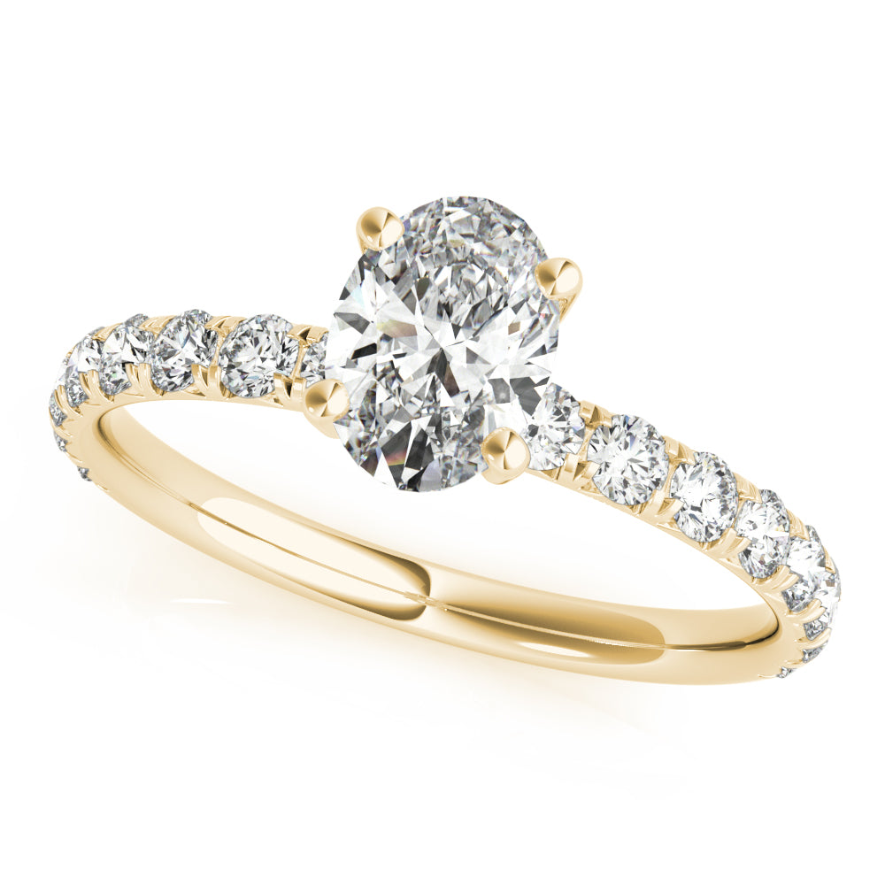 Oval Single Row For Center Diamond Engagement Ring · 0.48 ct tw
